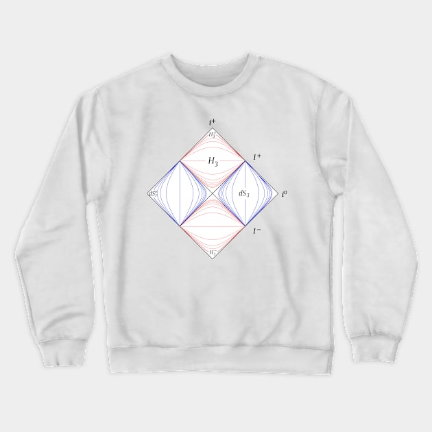 Penrose Diagram, general relativity Crewneck Sweatshirt by ScienceCorner